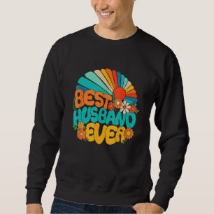 Best Husband Ever Retro Groovy 70s Fathers Day Hub Sweatshirt