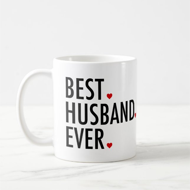Best Husband Ever Valentines Day Coffee Mug (Left)