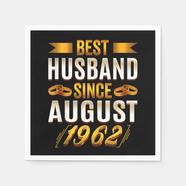 Best Husband Funny 58th Anniversary Napkin (Front)