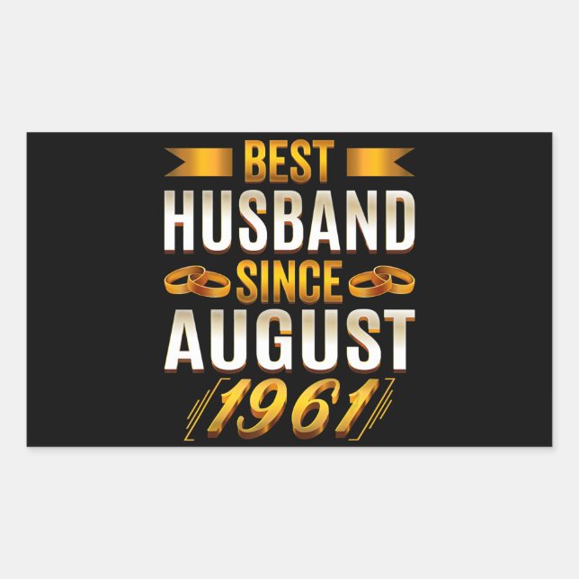Best Husband Funny 59th Anniversary Parents Rectangular Sticker (Front)