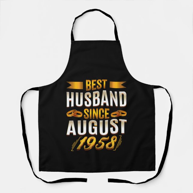 Best Husband FunnyAnniversary Mum Dad Apron (Front)