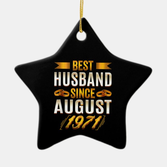 Best Husband Meaningfull Anniversary Parents Ceramic Tree Decoration (Front)