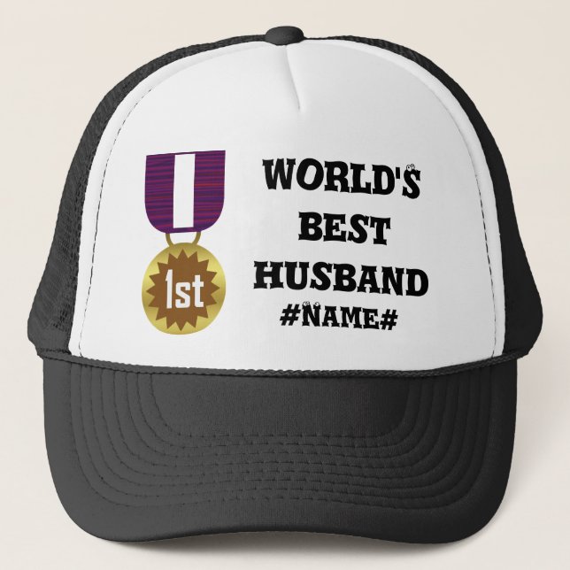Best Husband Personalised Trucker Hat (Front)