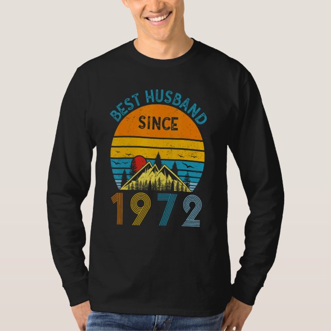 Best Husband Since 1972 50th Wedding Anniversary V T-Shirt (Front)