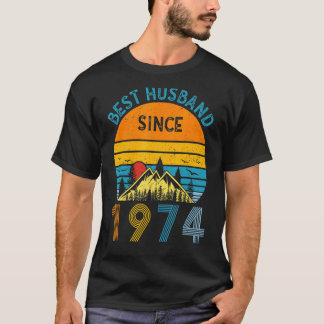 Best Husband Since 1974 48th Wedding Anniversary V T-Shirt