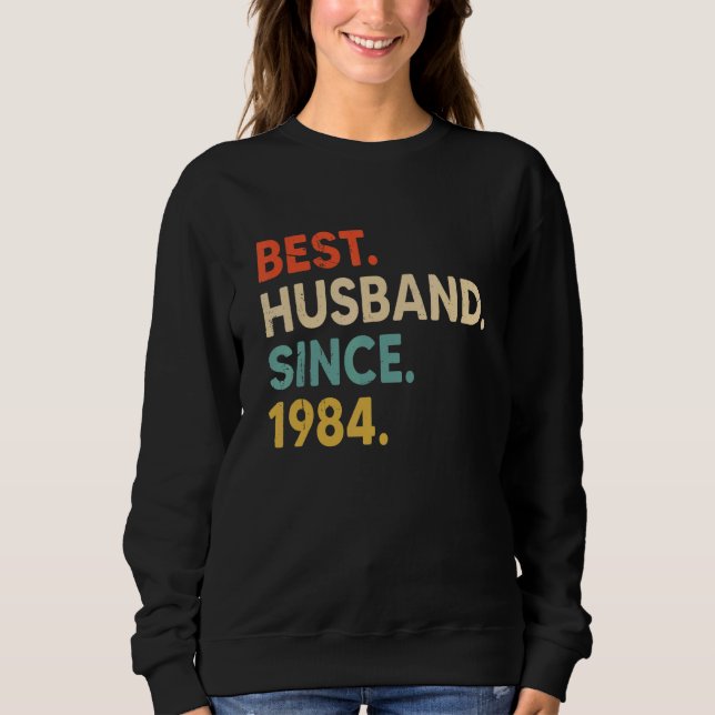 Best Husband Since 1984 38th Wedding Aniversary  V Sweatshirt (Front)