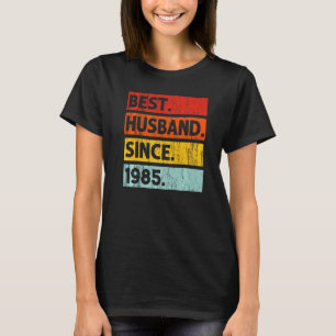 Best Husband Since 1985 37 Years 37th Wedding Anni T-Shirt