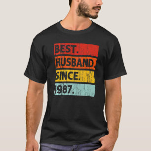 Best Husband Since 1987 35 Years 35th Wedding Anni T-Shirt