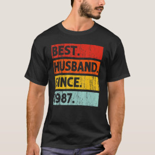 Best Husband Since 1987 35 Years 35th Wedding Anni T-Shirt