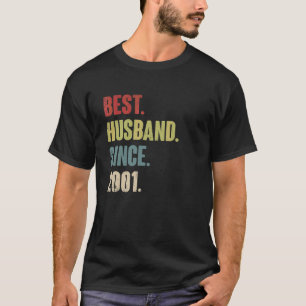 Best Husband Since 2001 21st Wedding Aniversary  R T-Shirt
