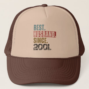 BEST HUSBAND SINCE 2001 PERSONALIZED TRUCKER HAT