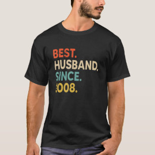 Best Husband Since 2008 14th Wedding Aniversary V T-Shirt