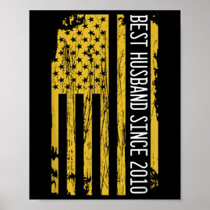 Best Husband Since 2010 Wife Wedding Anniversary M Poster