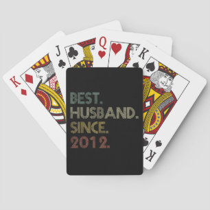 Best Husband Since 2012 Epic Couple Wedding Playing Cards