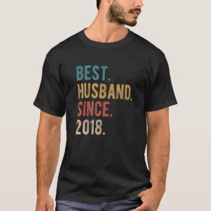 Best Husband Since 2018  4th Wedding Aniversary Fo T-Shirt