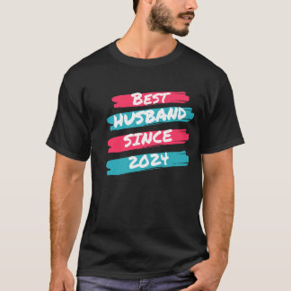 Best Husband since 2024 1st Wedding anniversary T-Shirt