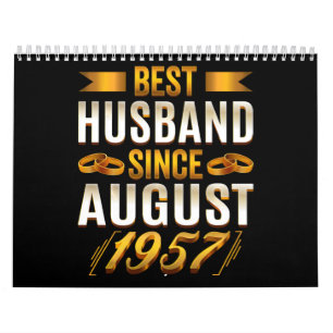 Best Husband Since August 1957 Cute Anniversary Calendar