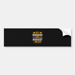 Best Husband Since August 1959 - Funny 61st Bumper Sticker
