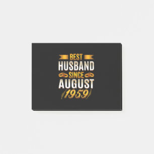 Best Husband Since August 1959 - Funny 61st Post-it Notes