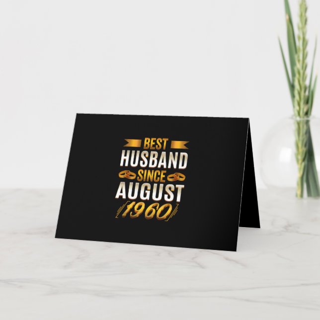 Best Husband Since August 1960 - Funny 60th Card (Front)