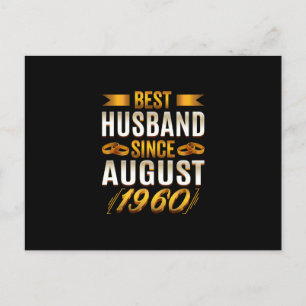 Best Husband Since August 1960 - Funny 60th Holiday Postcard