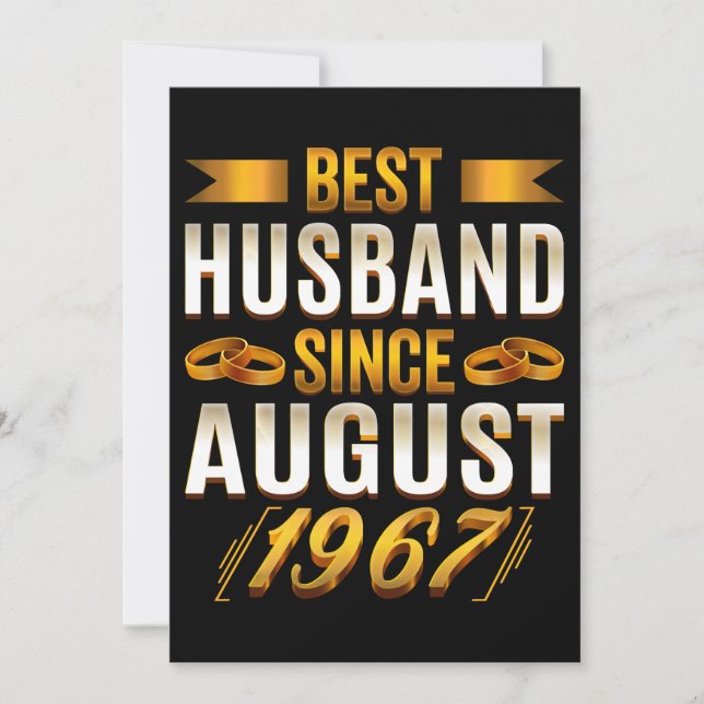 Best Husband Since August 1967 Funny Anniversary (Front)