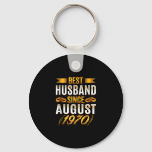 Best Husband Since August 1970 - Funny 50th Key Ring
