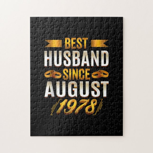 Best Husband Since August 1978 - Funny 42nd Jigsaw Puzzle (Vertical)