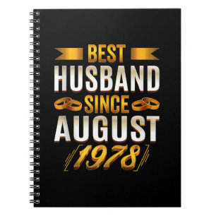 Best Husband Since August 1978 - Funny 42nd Notebook