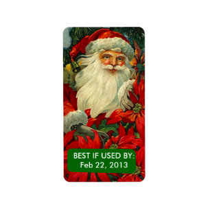BEST IF USED BY Labels Home Canning Labels Santa