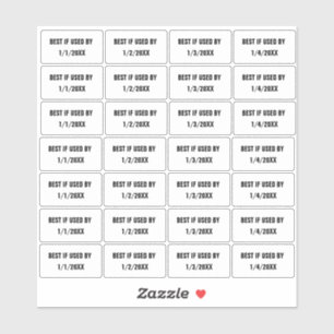 Best If Used By Packaging Label Stickers