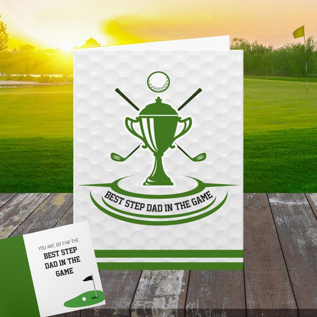 Best in the Game Personalised Golf Folding Gift Card (Golf Best by Par Best in the Game Folding Gift Greeting Card for Him or Her)