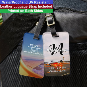 Best Initial Name   Waterproof Travel Monogram Luggage Tag