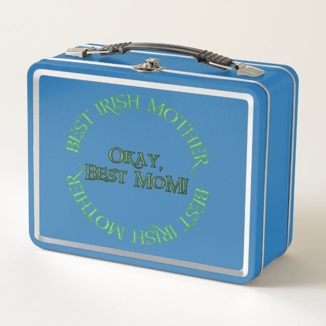 Best Irish Mother blue lunchbox (Front)