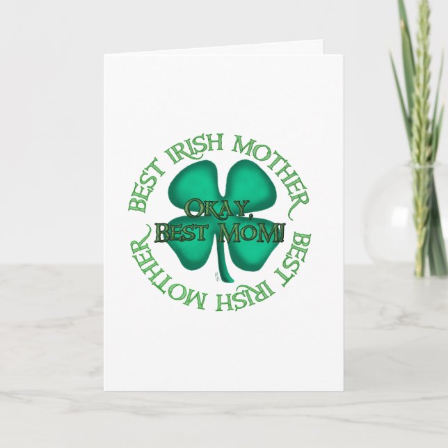 Best Irish Mother greeting card (vert) (Front)