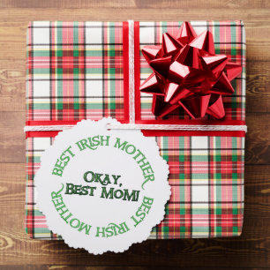 Best Irish Mother scalloped paper ornament