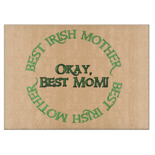 Best Irish Mother tan glass cutting board