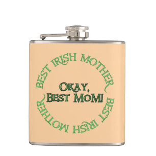 Best Irish Mother tan wrapped flask