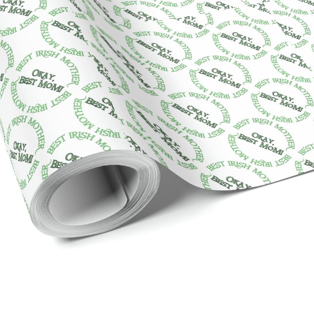 Best Irish Mother white matte wrapping paper (Roll Corner)