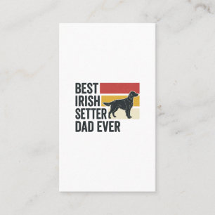Best Irish Setter Dad Ever Vintage Dog Lover Desig Business Card