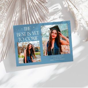 Best Is Yet To Come Denim Blue Grad Photo Announcement