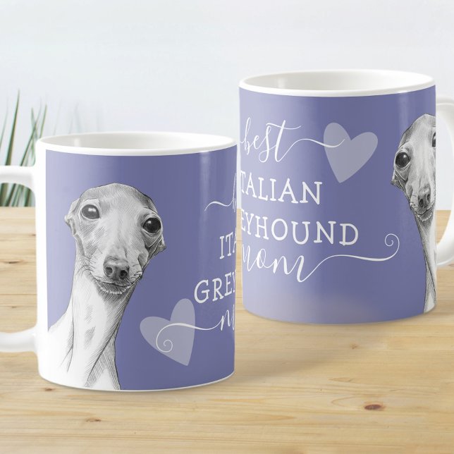 Best Italian Greyhound Dog Mum Cute Funny Iggy Art Coffee Mug (Creator Uploaded)