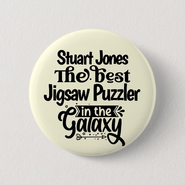 Best jigsaw puzzle hobbiest 6 cm round badge (Front)