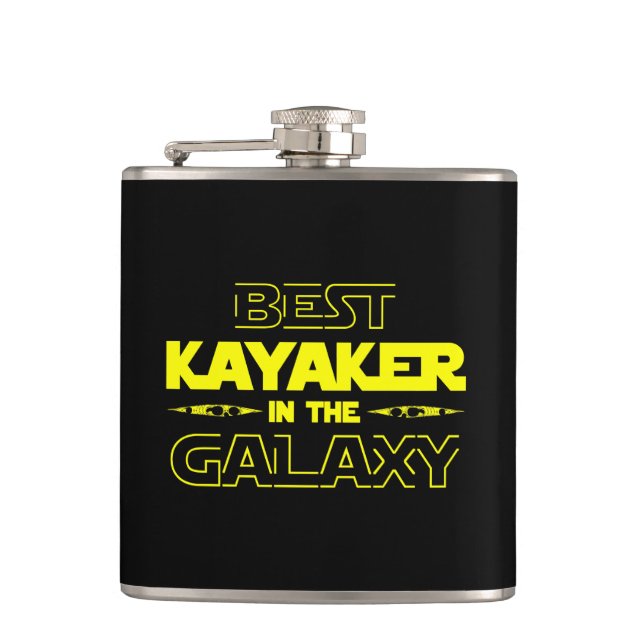 Best Kayaker In The Galaxy Hip Flask (Front)