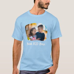 Best KID Ever upload your horizontal family photo T-Shirt
