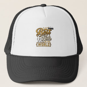 Best Kids in the World Vintage Family Typography D Trucker Hat