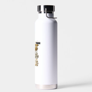 Best Kids in the World Vintage Family Typography D Water Bottle