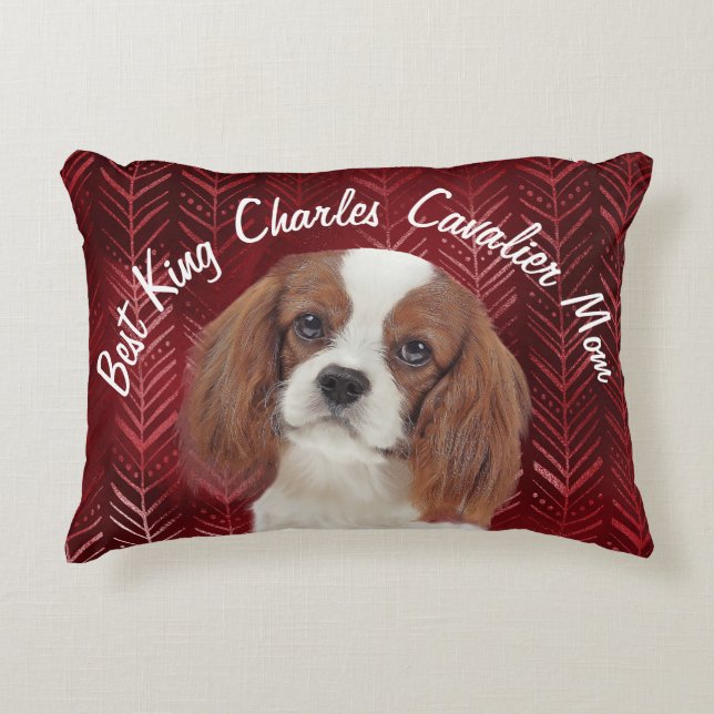 Best King Charles Cavalier Mum Accent Pillow (Front)
