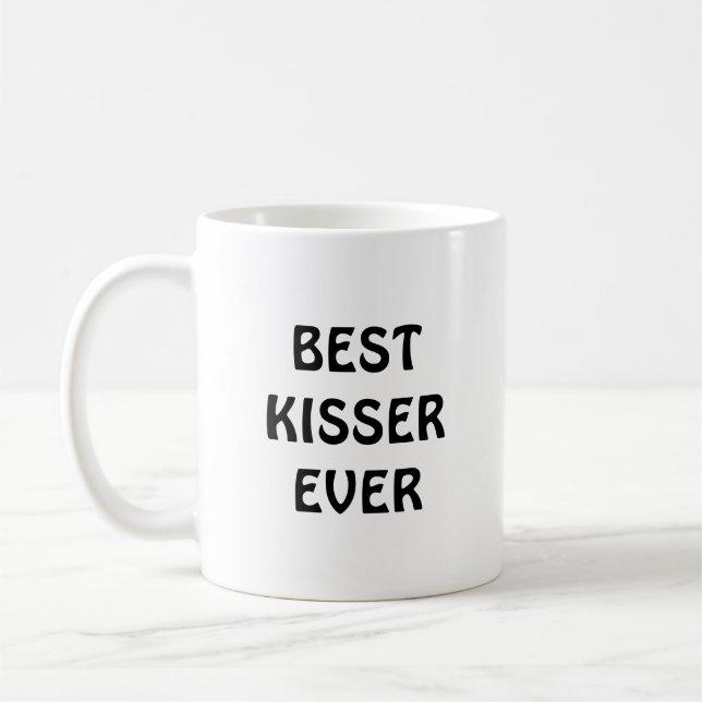 Best KISSER ever coffee mug (Left)
