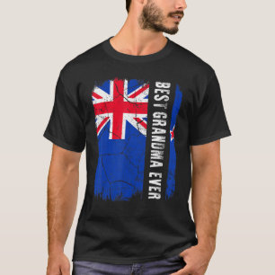 Best Kiwi Grandma Ever New Zealand Flag Mother's D T-Shirt